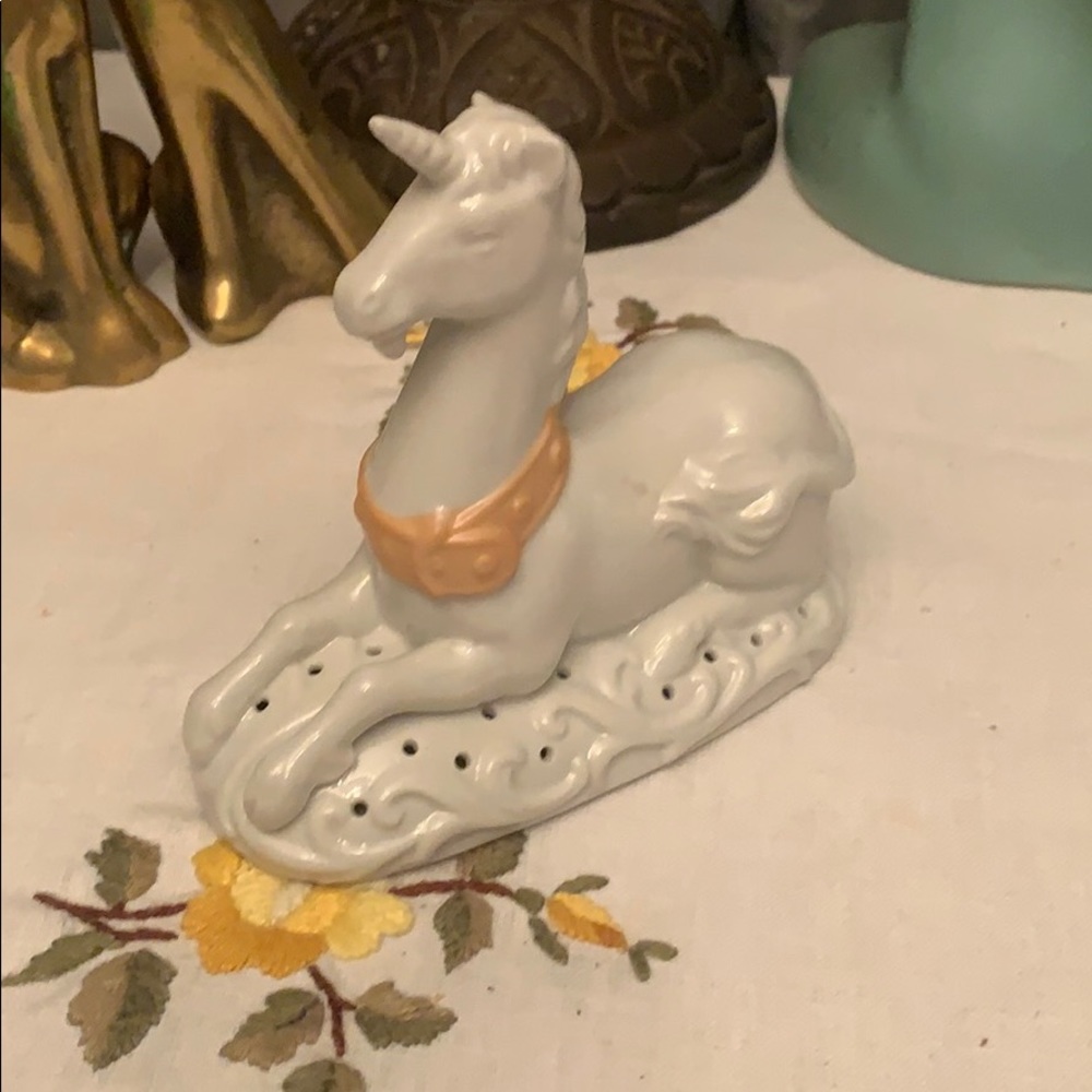 Whimsical Ceramic Unicorn Pomander